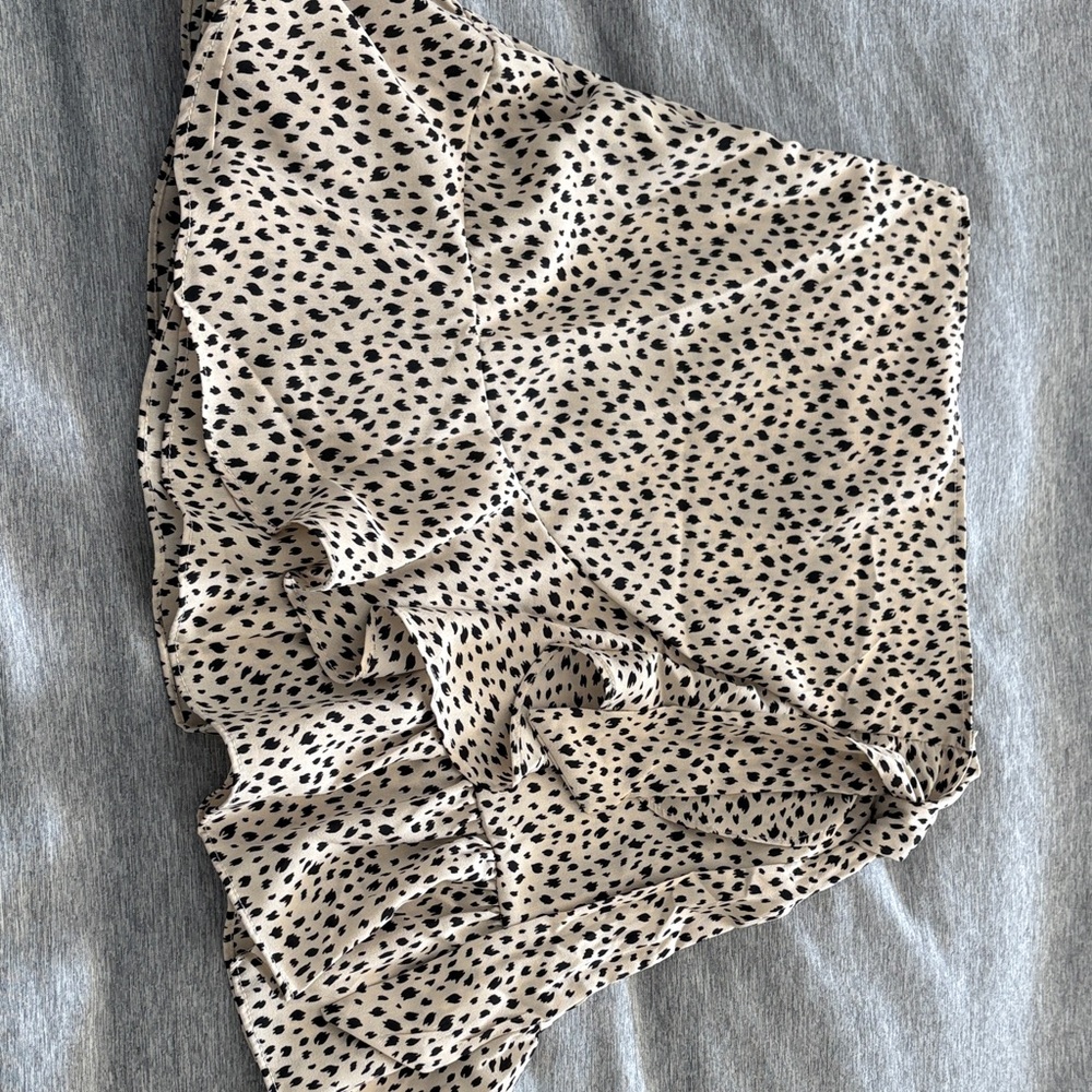 Leopard Print Ruffle Skirt